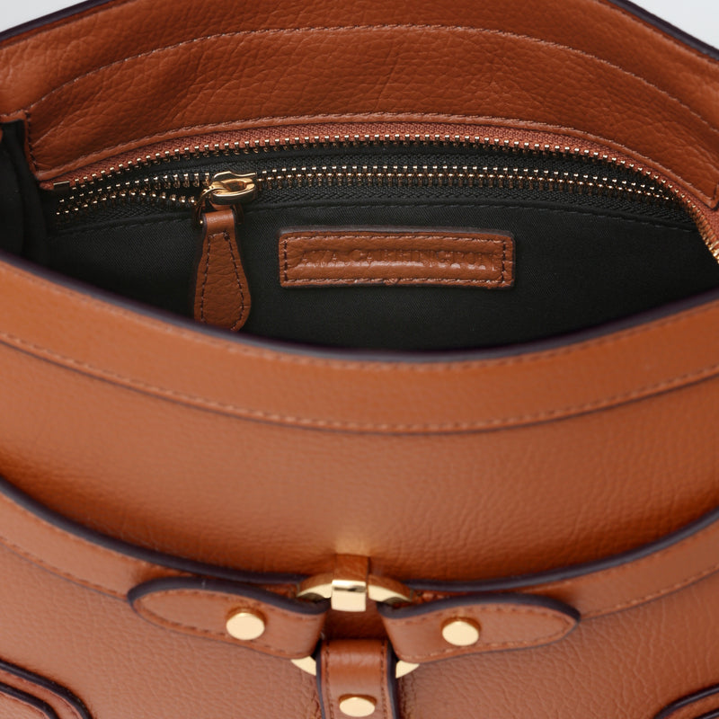 Ava Vegan Leather Crossbody Bag, Women's Scallop Charm Designer